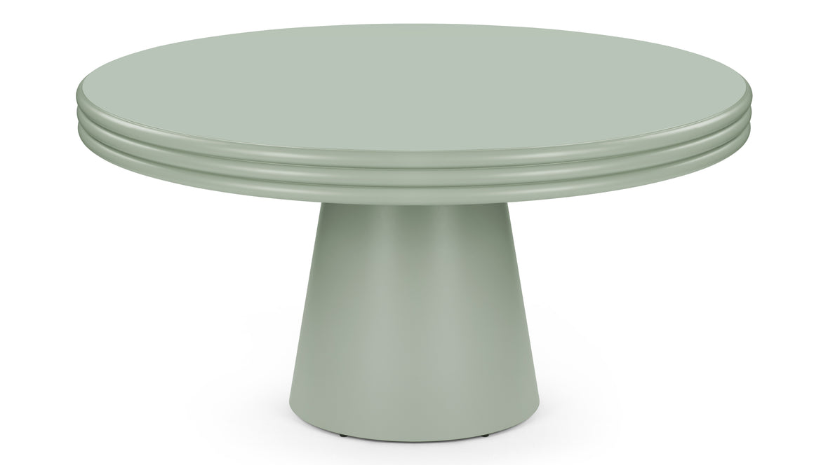 Pascal - Pascal Round Dining Table, Mist Green, 59in