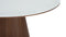 Cella - Cella Dining Table, White Glass and Walnut, 47in