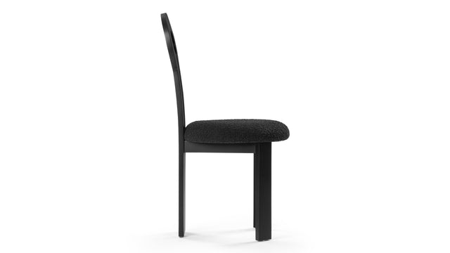 Giocosa - Giocosa Side Chair, Black Boucle