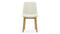 LeBlanc - LeBlanc Side Chair, Eggshell Vegan Leather and Natural Ash