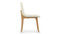 LeBlanc - LeBlanc Side Chair, Eggshell Vegan Leather and Natural Ash