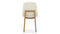 LeBlanc - LeBlanc Side Chair, Eggshell Vegan Leather and Natural Ash