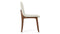 LeBlanc - LeBlanc Side Chair, Taupe Vegan Leather and Walnut