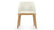 LeBlanc - LeBlanc Armchair, Eggshell Vegan Leather and Natural Ash