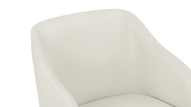 LeBlanc - LeBlanc Armchair, Taupe Vegan Leather and Walnut