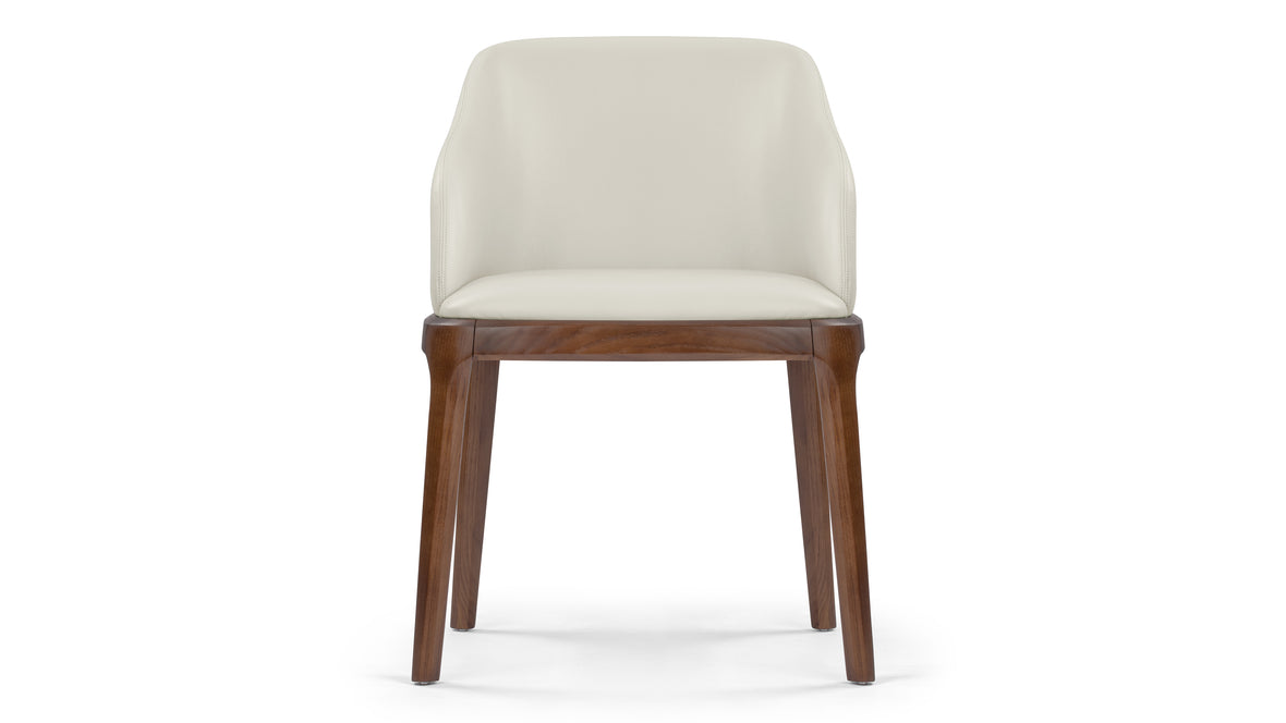 LeBlanc - LeBlanc Armchair, Taupe Vegan Leather and Walnut