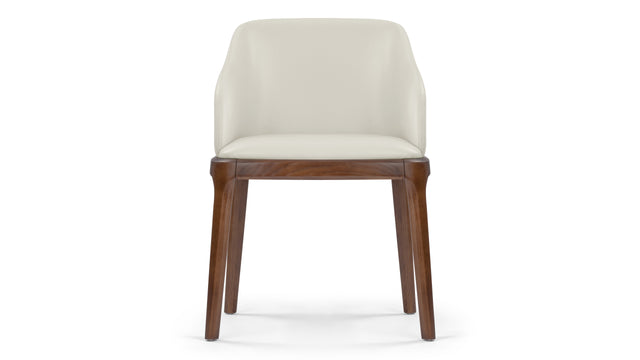 LeBlanc - LeBlanc Armchair, Taupe Vegan Leather and Walnut