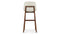 LeBlanc - LeBlanc Bar Stool, Taupe Vegan Leather and Walnut