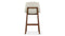 LeBlanc - LeBlanc Counter Stool, Taupe Vegan Leather and Walnut