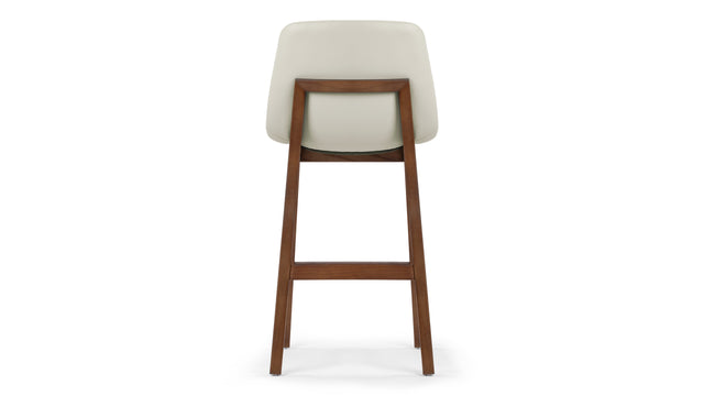 LeBlanc - LeBlanc Counter Stool, Taupe Vegan Leather and Walnut