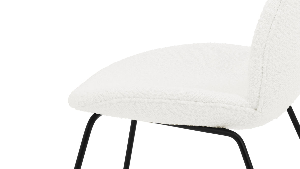 Beetle - Beetle Side Chair, Pearl Boucle