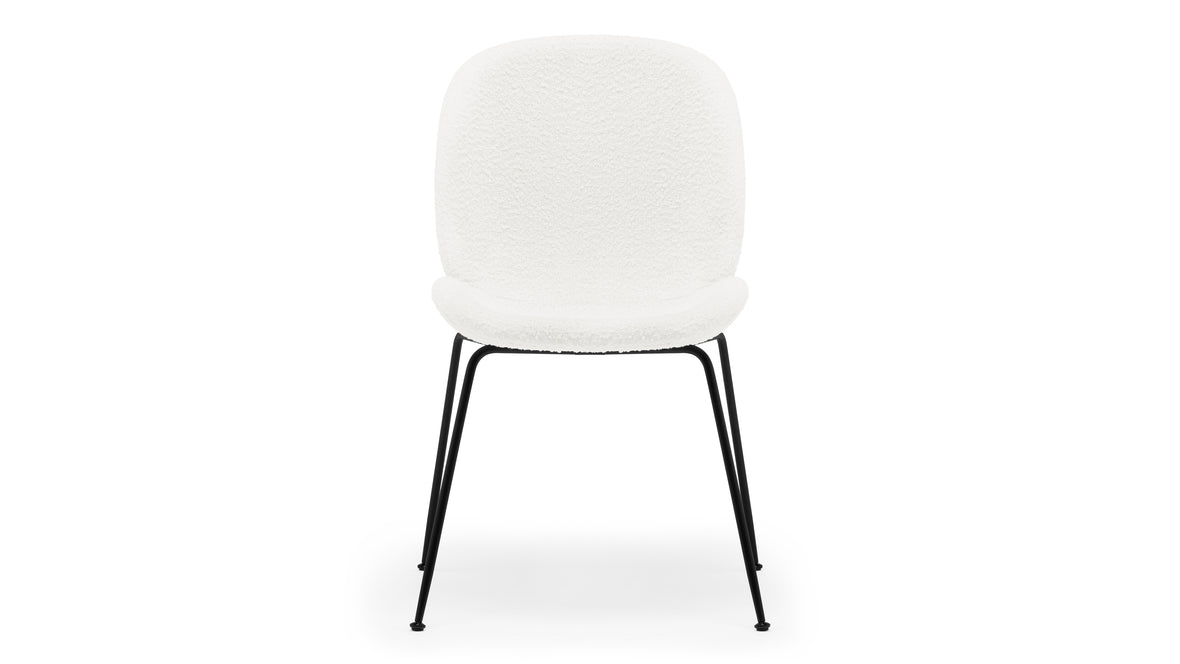 Beetle - Beetle Side Chair, Pearl Boucle