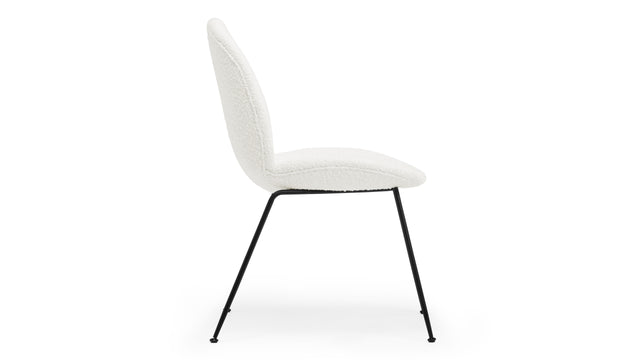 Beetle - Beetle Side Chair, Pearl Boucle