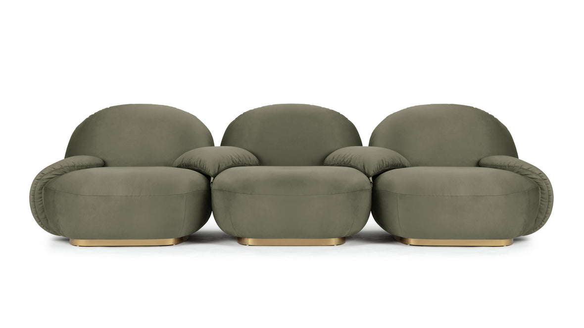 Palais - Palais Sofa, Sage Vegan Suede