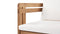 Lusso - Lusso Outdoor Dining Chair, Natural Teak with White Cushions