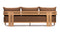 Lusso - Lusso Outdoor Sofa, Natural Teak with Mocha Cushions