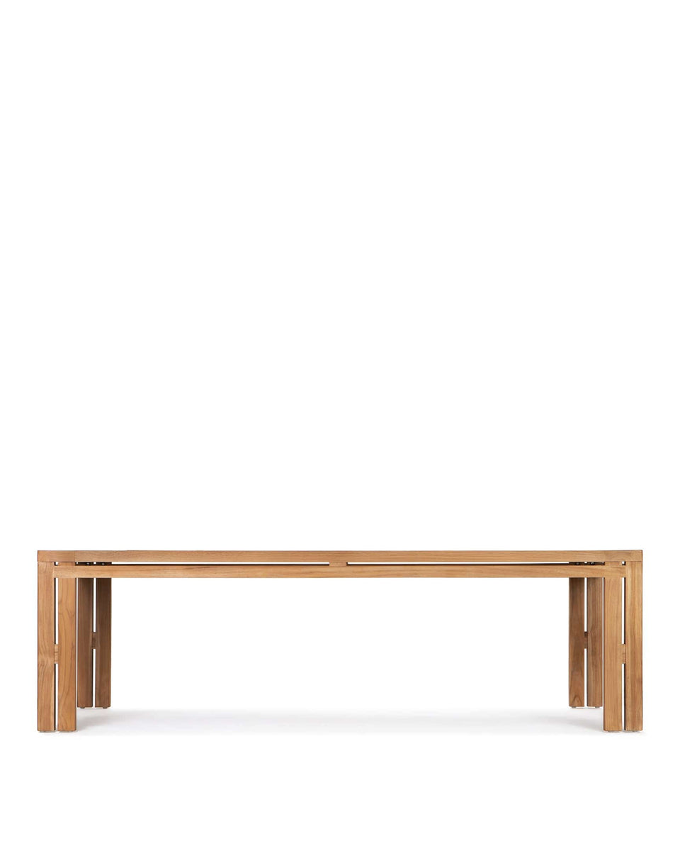 Lusso Outdoor Dining Table, Natural Teak – Interior Icons