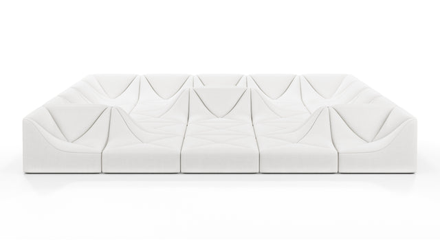 Dune - Dune Sectional Sofa, Extra Large, Ivory Linen