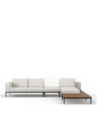 Marcus Outdoor Sectional, Right Chaise with End Table | FINAL SALE