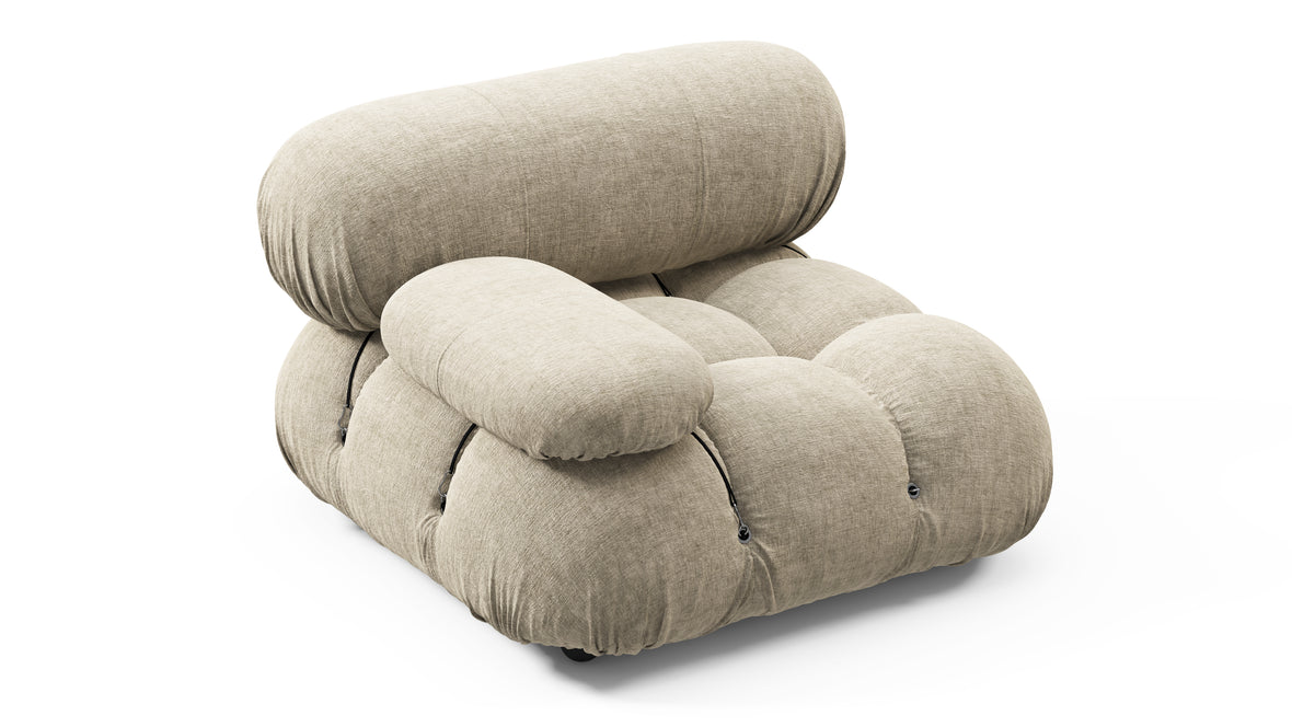 Belia - Belia Module, Left Arm, Beige Gray Chenille