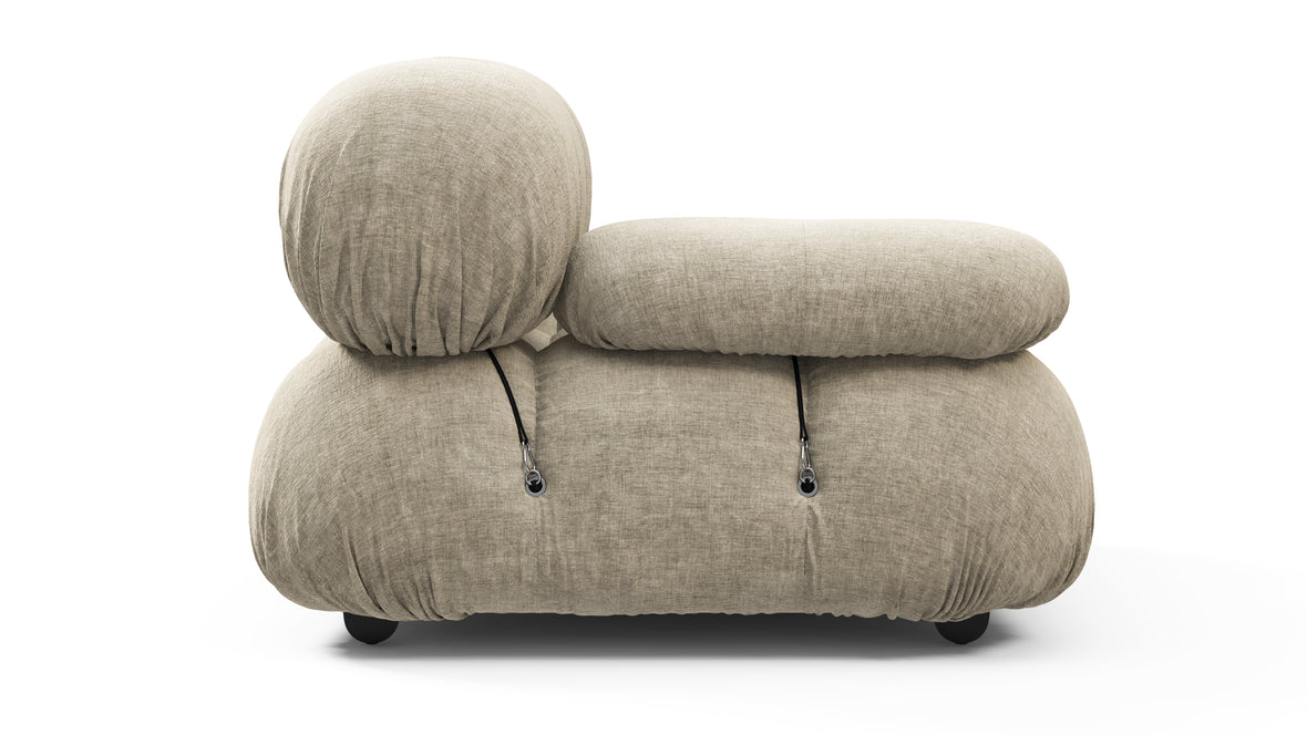 Belia - Belia Module, Left Arm, Beige Gray Chenille