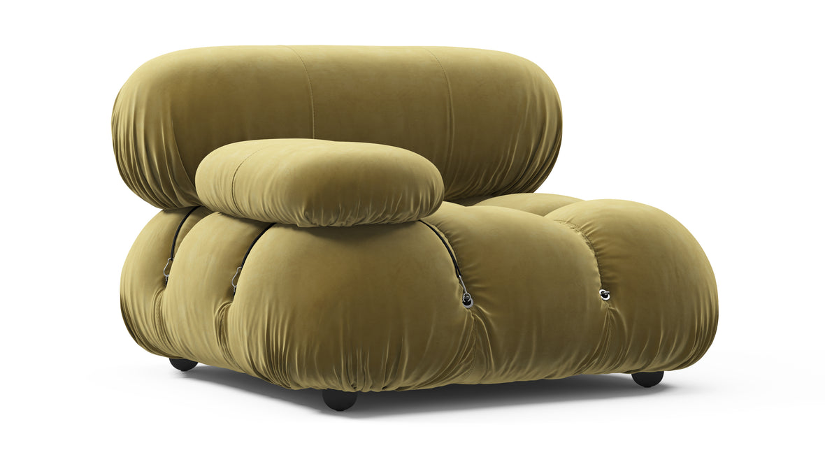 Belia - Belia Module, Left Arm, Olive Gold Velvet