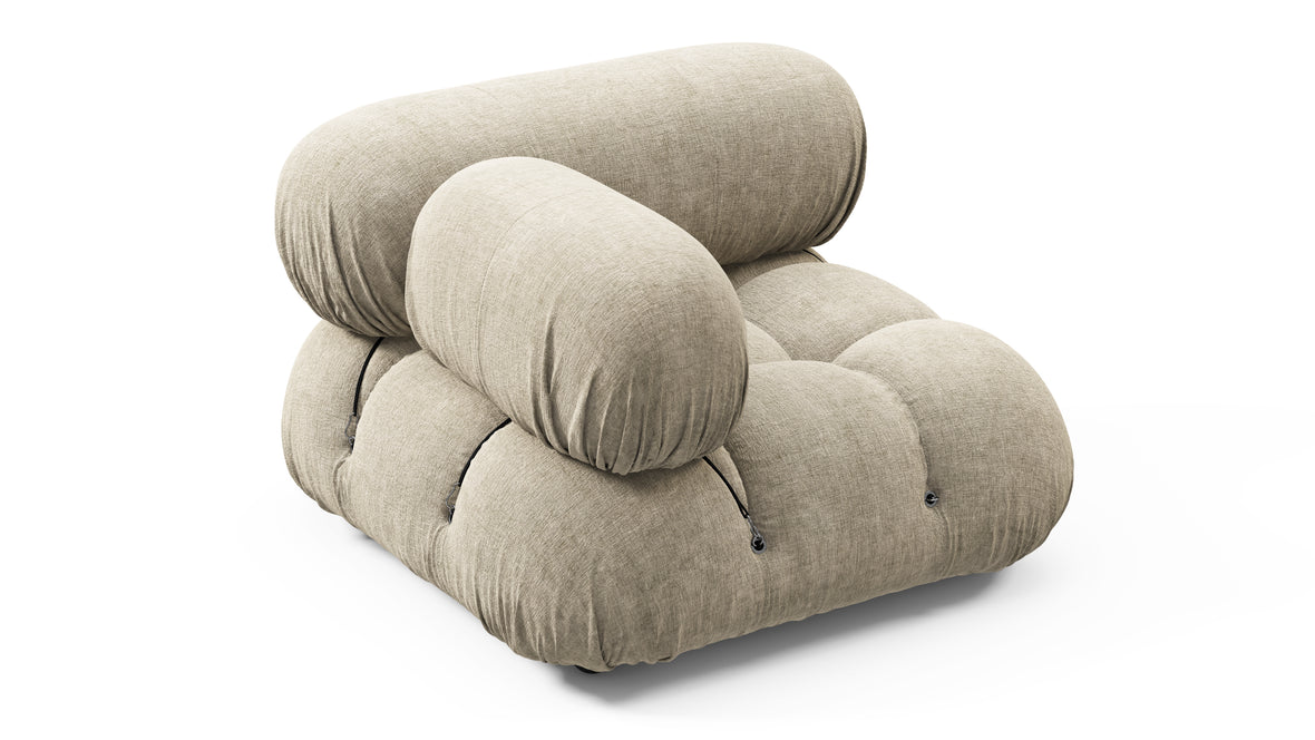 Belia - Belia Module, Left Corner, Beige Gray Chenille