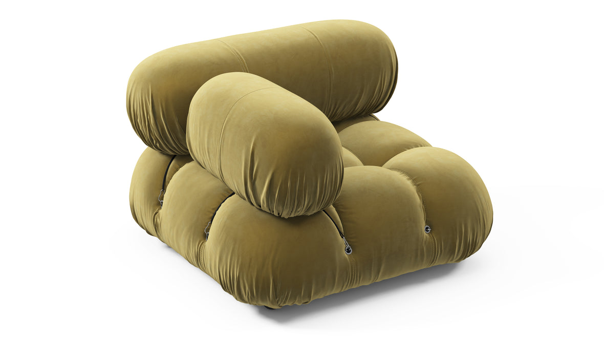 Belia - Belia Module, Left Corner, Olive Gold Velvet