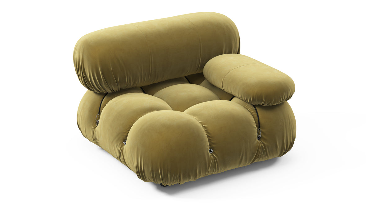 Belia - Belia Module, Right Arm, Olive Gold Velvet