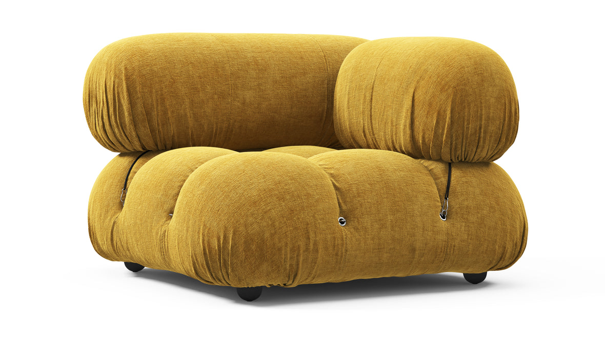 Belia - Belia Module, Right Corner, Mustard Yellow Chenille