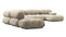 Belia - Belia Large Sectional, Left Corner, Beige Gray Chenille