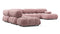 Belia - Belia Large Sectional, Left Corner, Dusty Pink Chenille