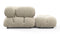 Belia - Belia Sectional, Left Chaise, Eggshell Vegan Suede