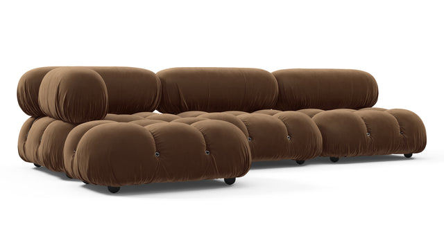 Belia - Belia Sectional, Left Chaise, Mocha Velvet