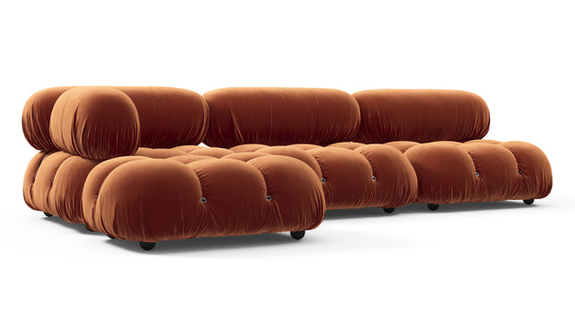 Belia - Belia Sectional, Left Chaise, Spice Velvet