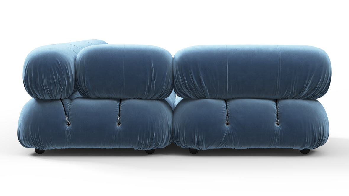 Belia - Belia Sectional, Left Corner, Aegean Blue Velvet