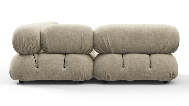 Belia - Belia Sectional, Left Corner, Beige Gray Chenille