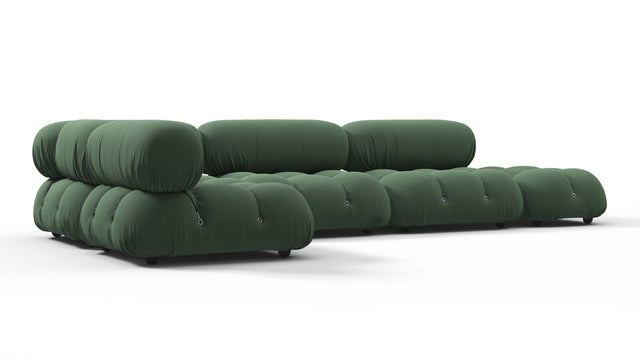 Belia - Belia Sectional, Left Corner, Evergreen Brushed Weave