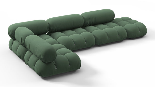 Belia - Belia Sectional, Left Corner, Evergreen Brushed Weave