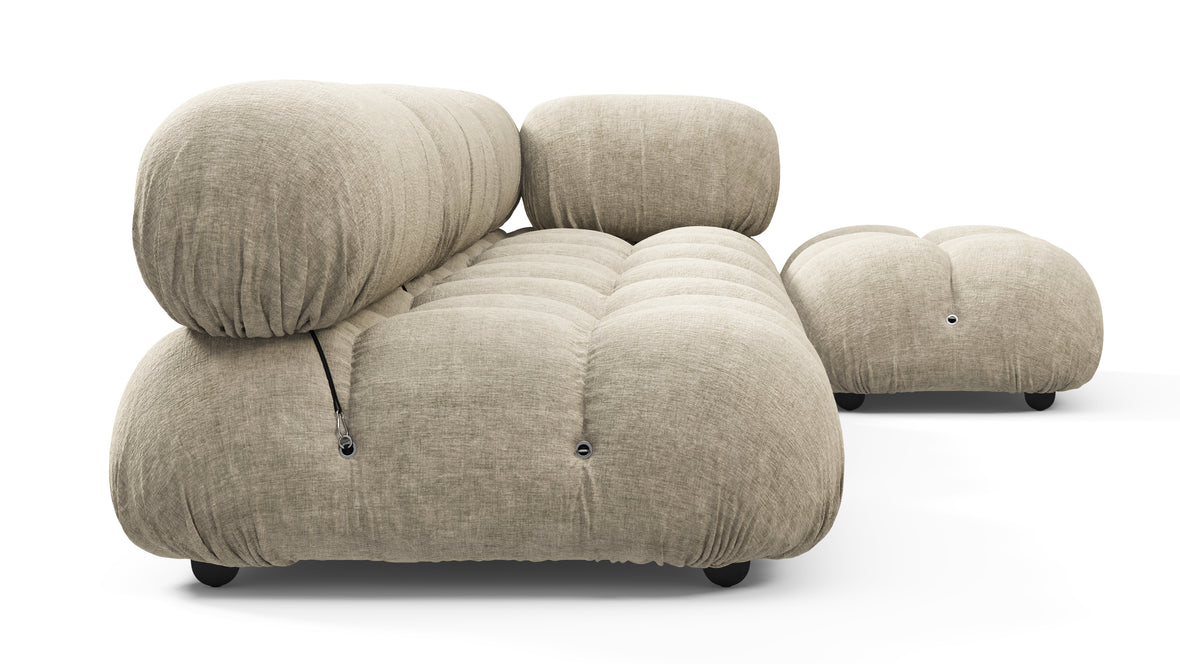 Belia - Belia Sectional, Right Chaise, Beige Gray Chenille