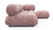 Belia - Belia Sectional, Right Chaise, Dusty Pink Chenille