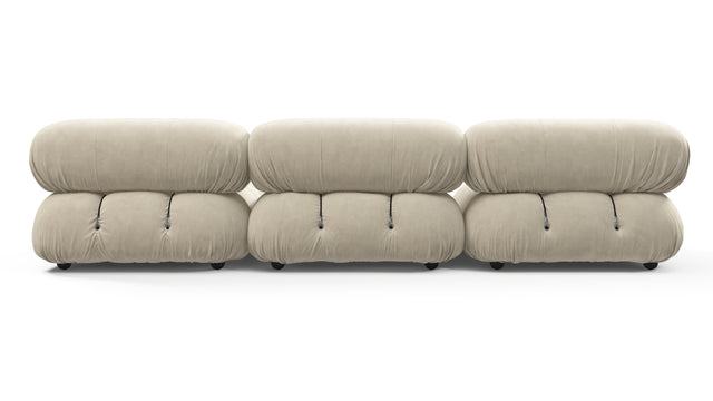 Belia - Belia Sectional, Right Chaise, Eggshell Vegan Suede