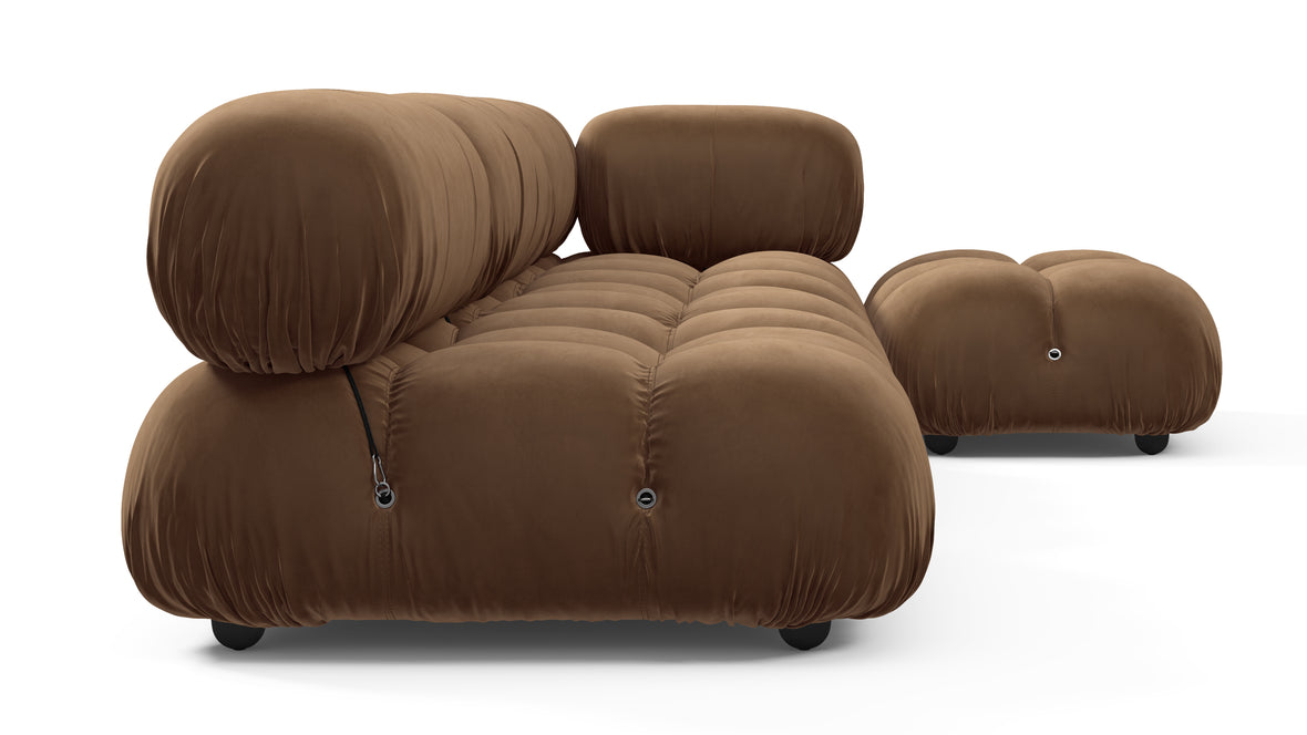 Belia - Belia Sectional, Right Chaise, Mocha Velvet