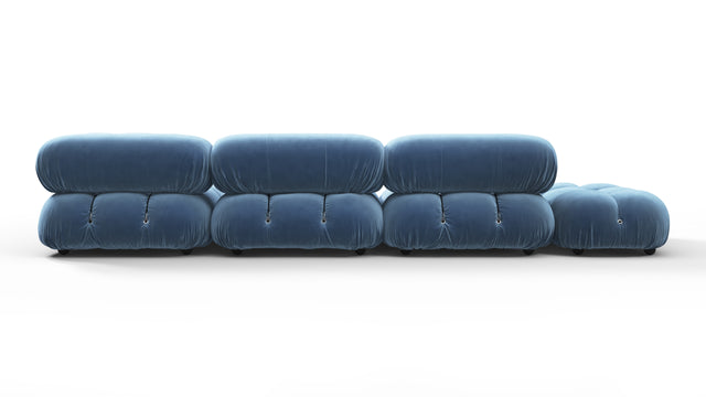 Belia - Belia Sectional, Right Corner, Aegean Blue Velvet