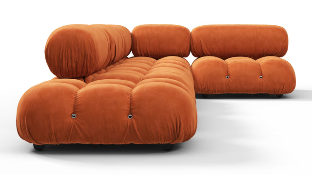 Belia - Belia Sectional, Right Corner, Apricot Velvet