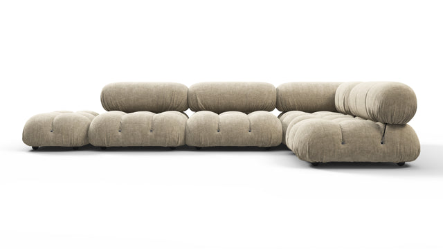 Belia - Belia Sectional, Right Corner, Beige Gray Chenille