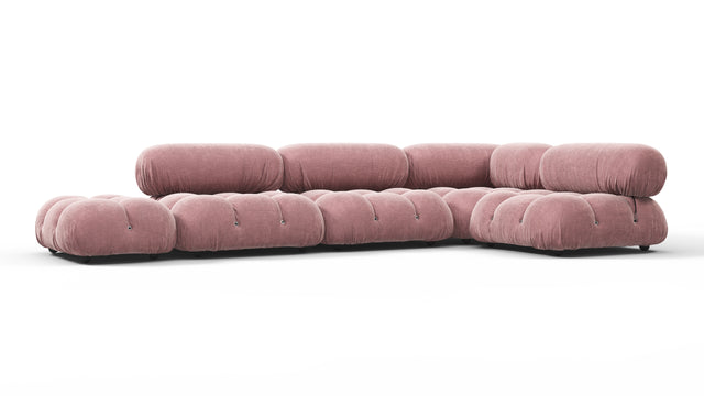 Belia - Belia Sectional, Right Corner, Dusty Pink Chenille