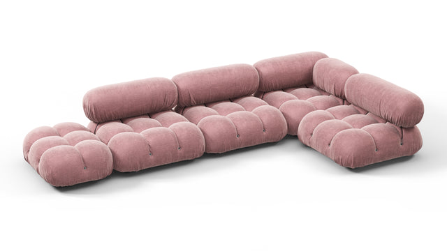 Belia - Belia Sectional, Right Corner, Dusty Pink Chenille