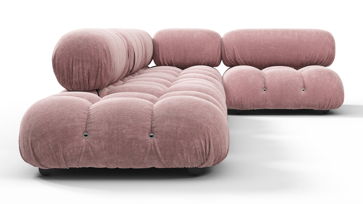 Belia - Belia Sectional, Right Corner, Dusty Pink Chenille