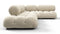 Belia - Belia Sectional, Right Corner, Eggshell Vegan Suede